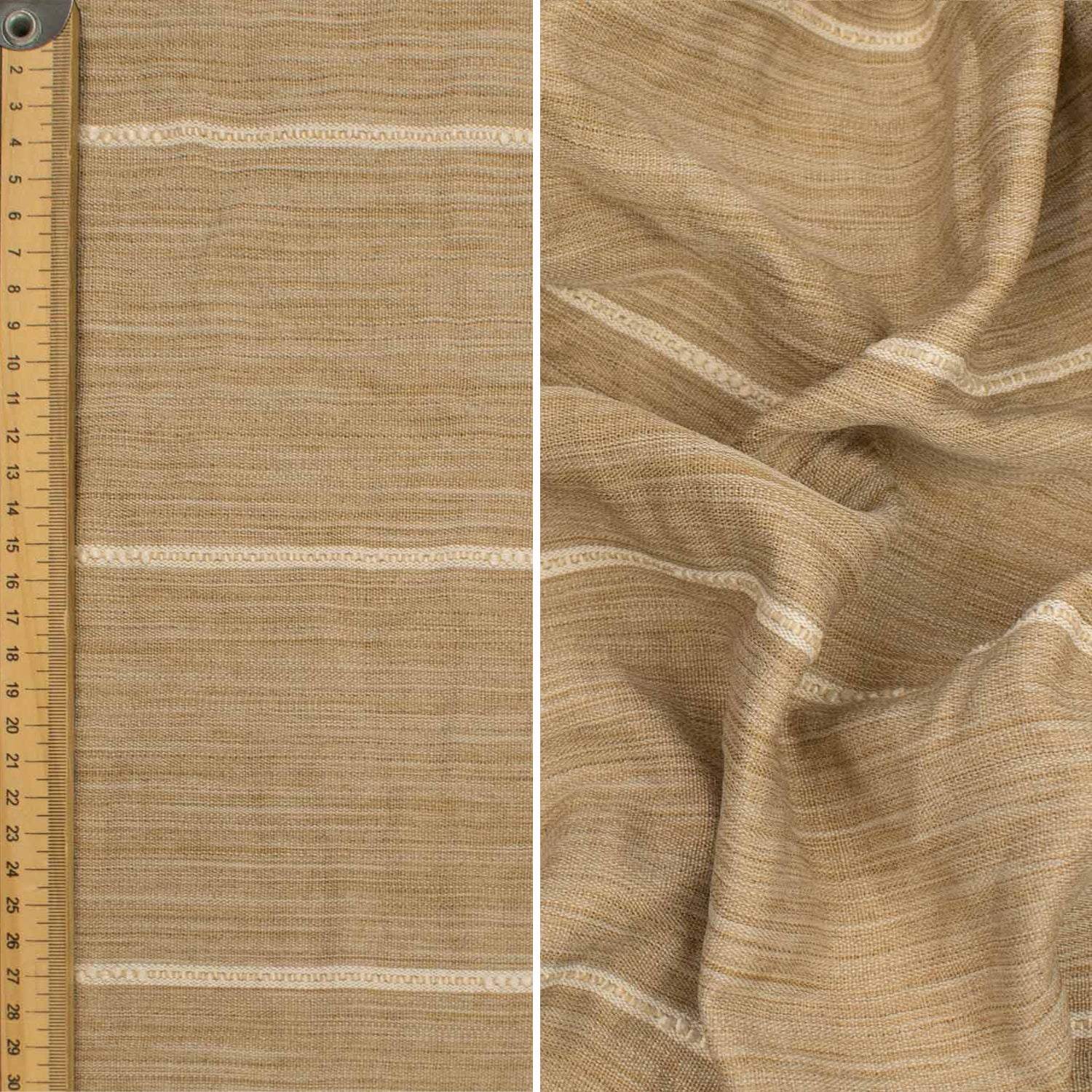 Textured Stripe Softweave Dim-Out Curtaining/Upholstery Fabric