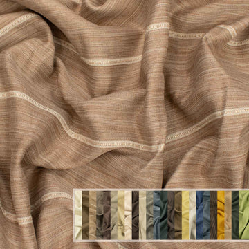 Textured Stripe Softweave Dim-Out Curtaining/Upholstery Fabric
