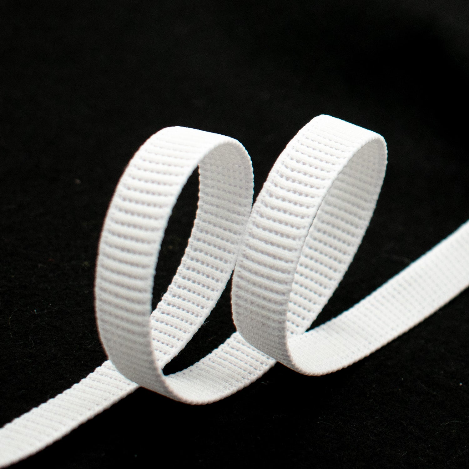 Sullivans Ribbed Non-Roll Elastic 12mm White