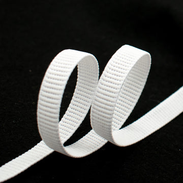 Sullivans Ribbed Non-Roll Elastic 12mm White
