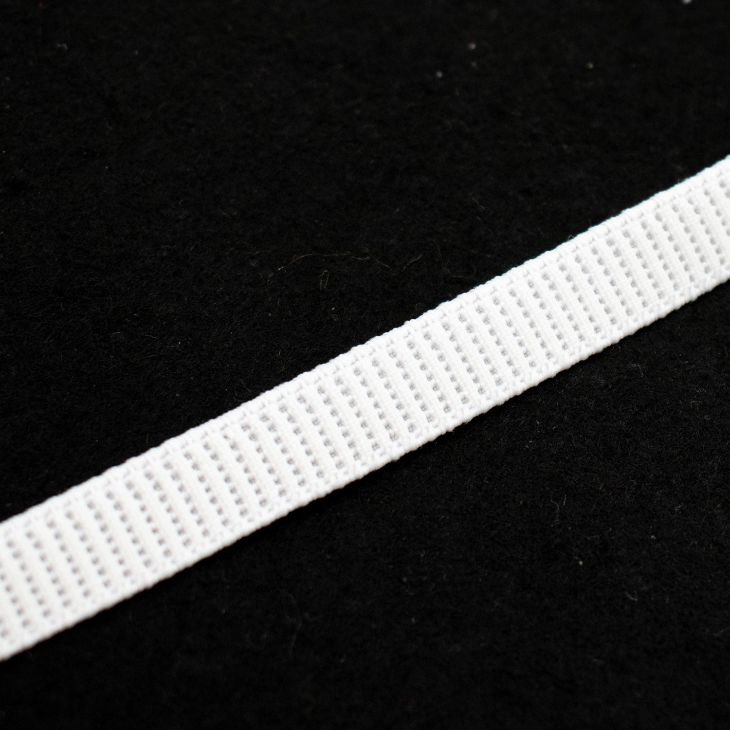 Sullivans Ribbed Non-Roll Elastic 12mm White
