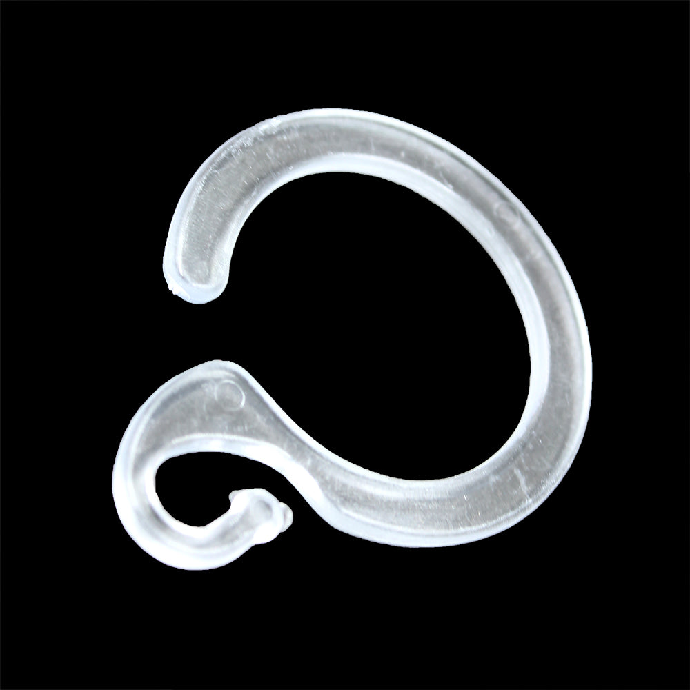 Sullivans 35mm Clear Plastic Shower Curtain Hooks - 10pcs