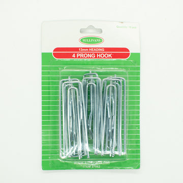Sullivans 4 Prong Pinch Pleat Curtain Hooks 13mm Heading