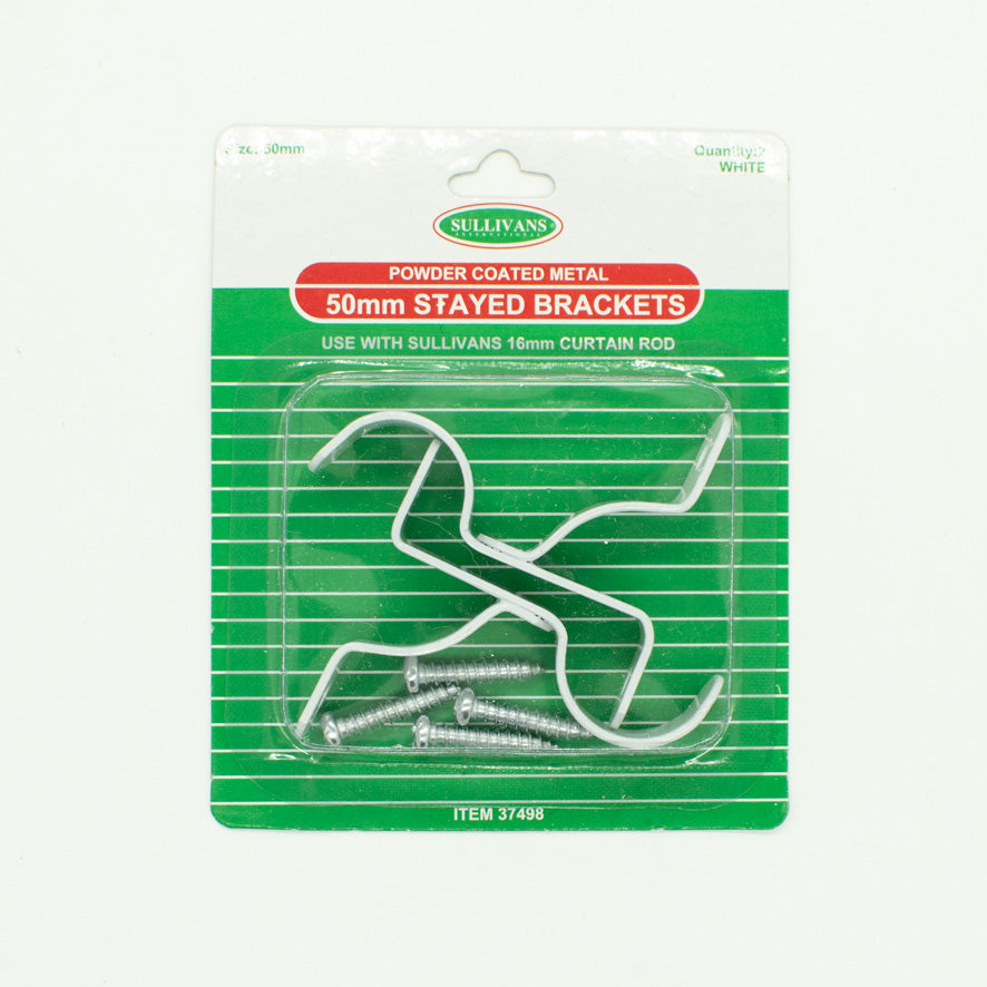 Sullivans Curtain Rod Support 50mm Stay Brackets