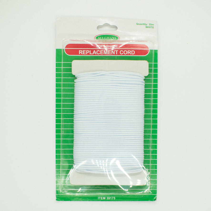 Sullivans Curtain Soft Shade Cord 1mm White - 35M