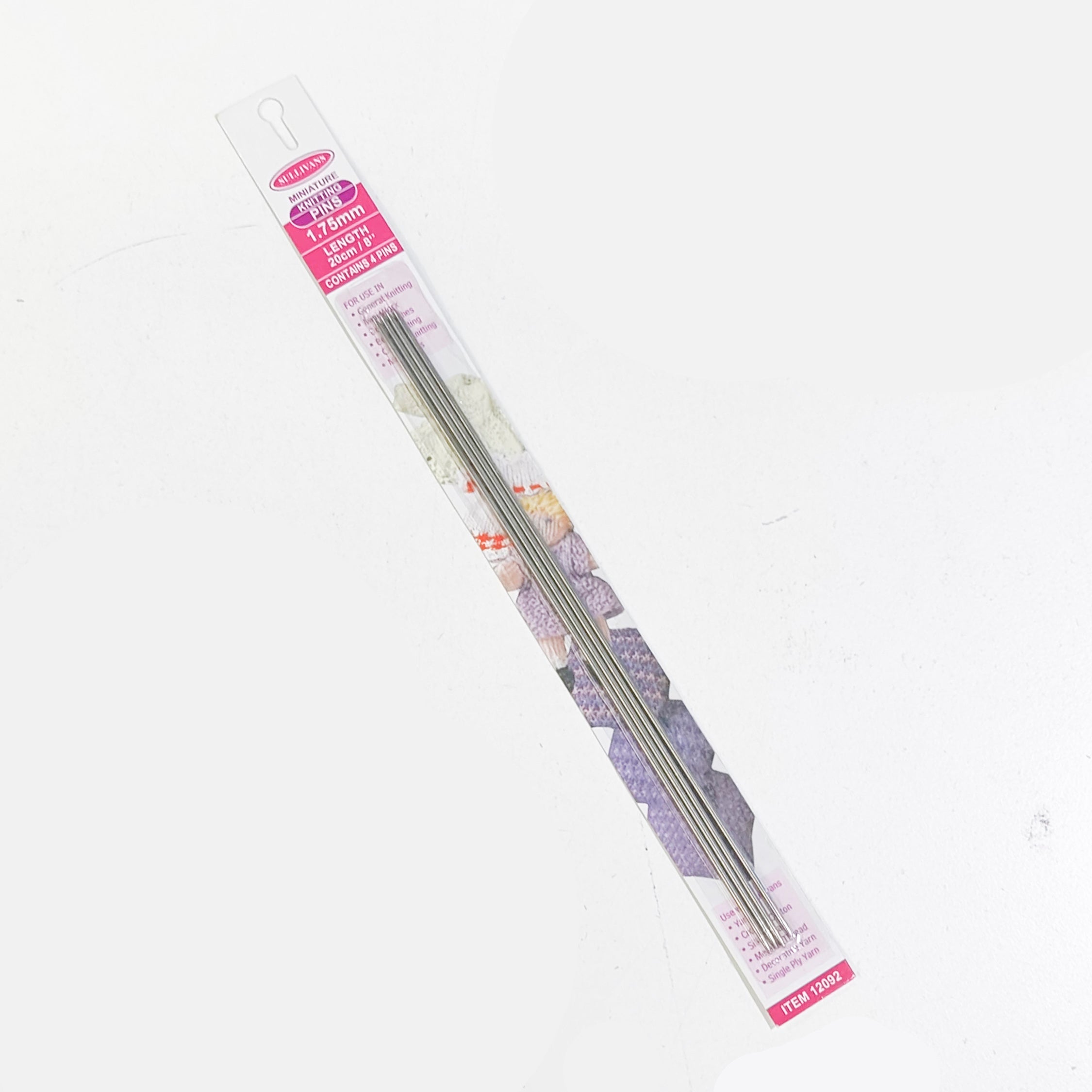 Sullivans Miniature Knitting Pins 20cm - 4Pcs