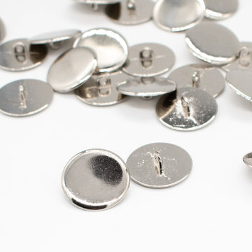22mm Silver Metal Shank Blazer Button