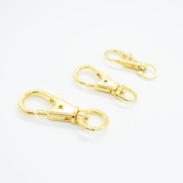 Metal Swivel Clip Hooks Gold