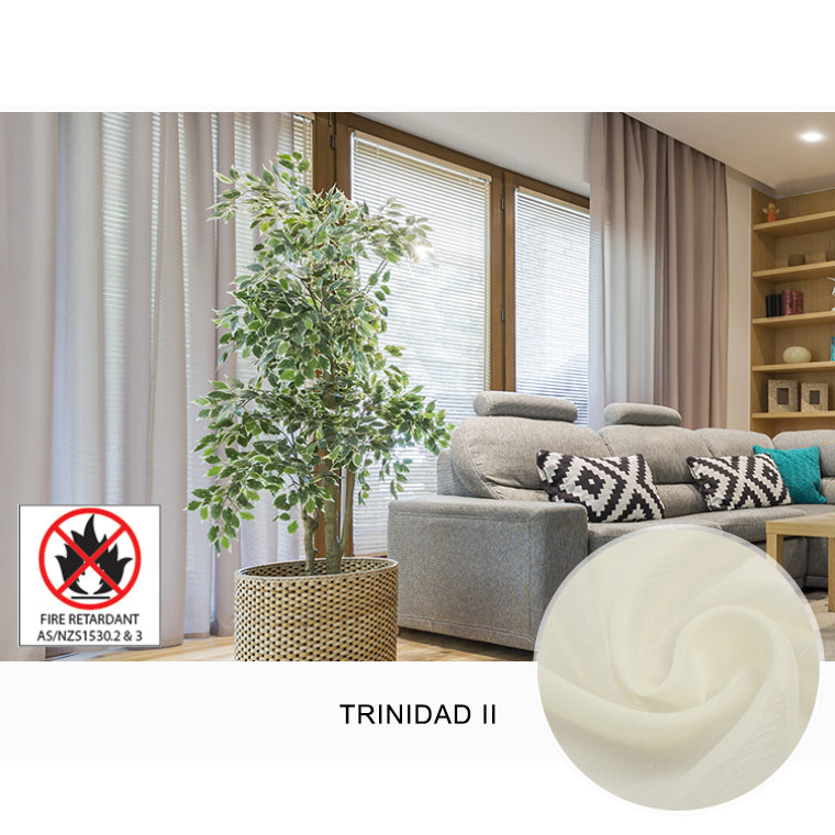 Trinidad ll/Tahiti Cotton Look Sheer Voile Curtaining