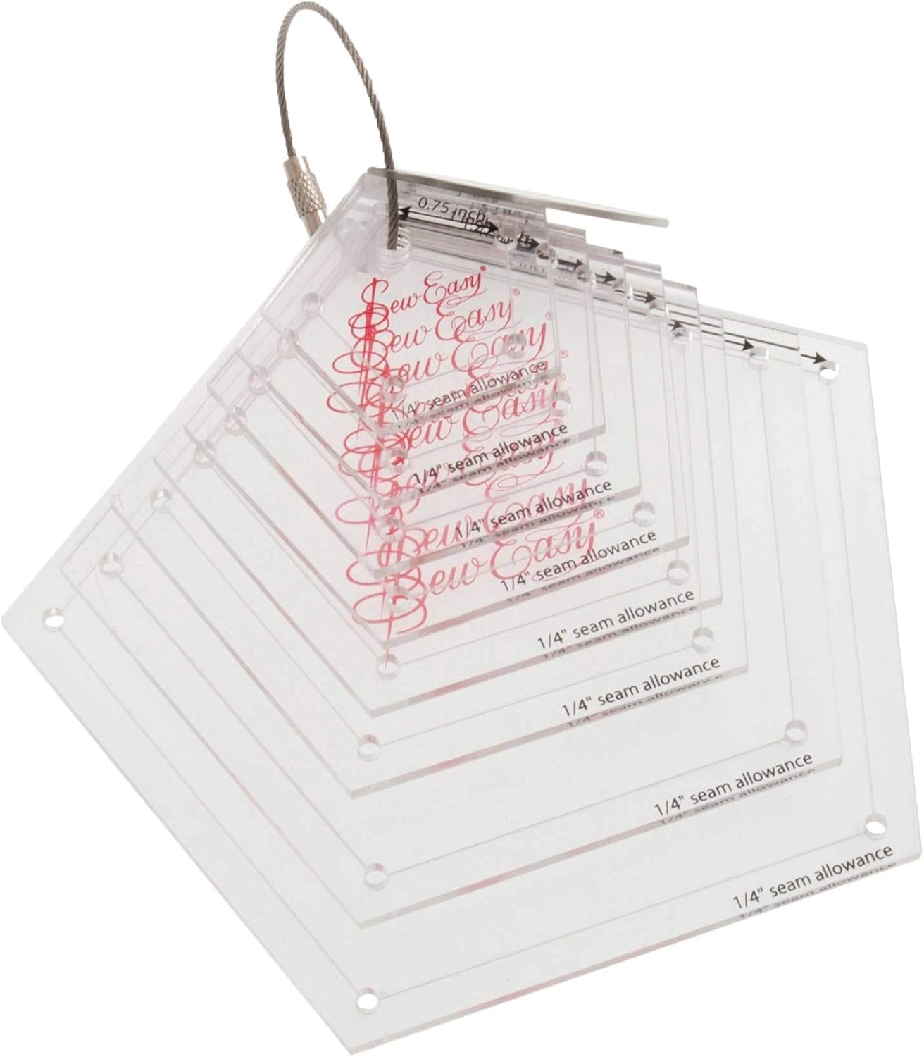 Sew Easy Mini Pentagons Template Set Clear 8 Pieces