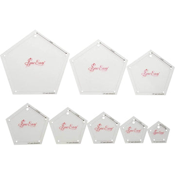 Sew Easy Mini Pentagons Template Set Clear 8 Pieces