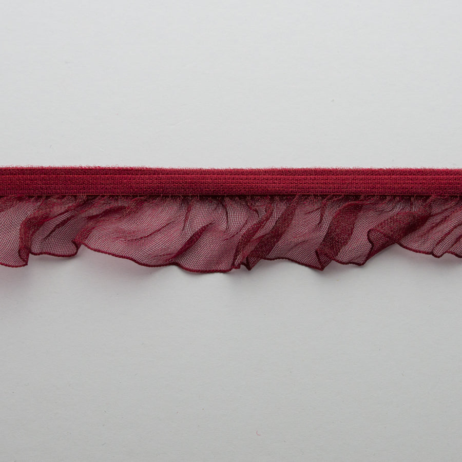 Frilled Organza Elastic Lace Trim 25mm - Design 1