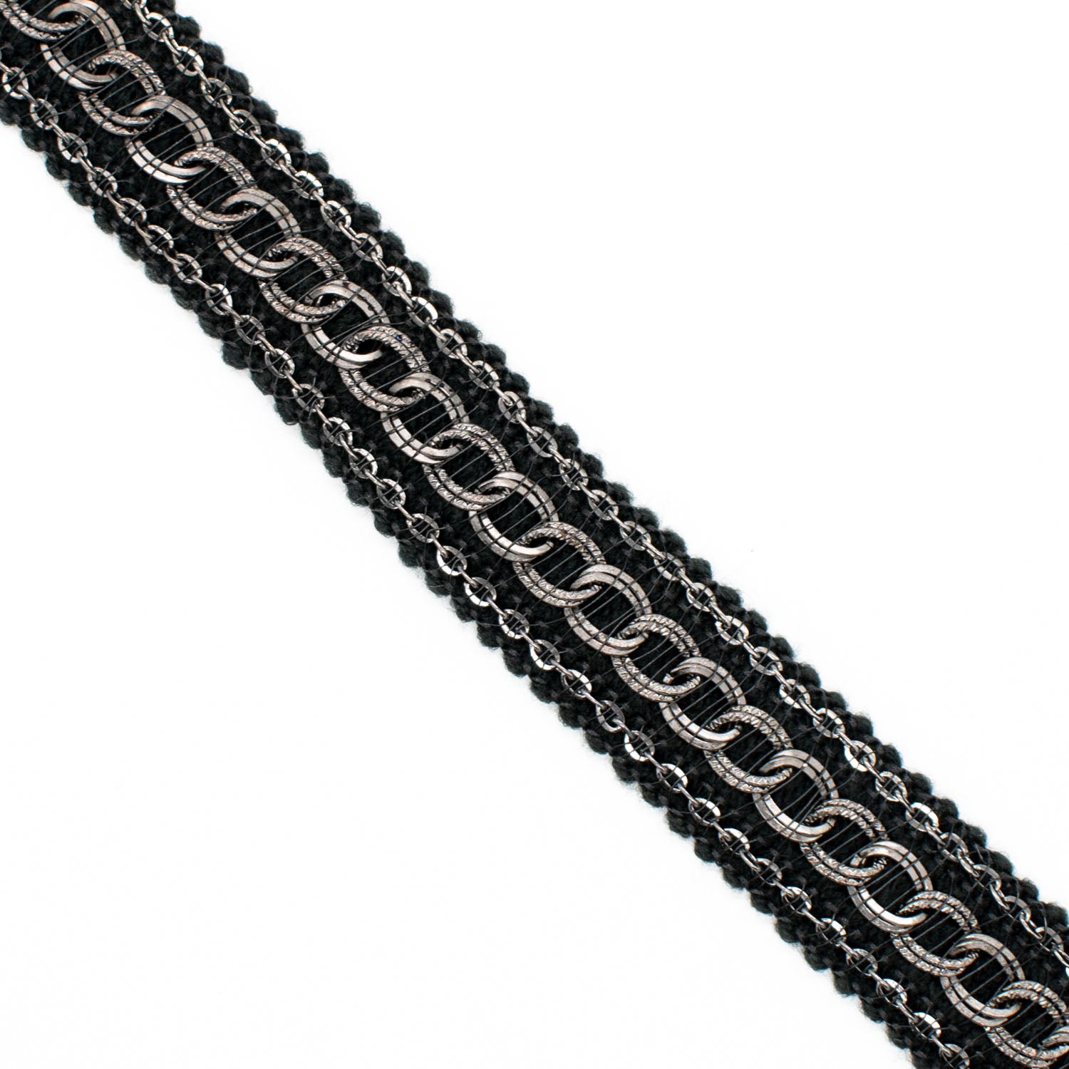 Simplicity Black Triple Chain Trim 22mm