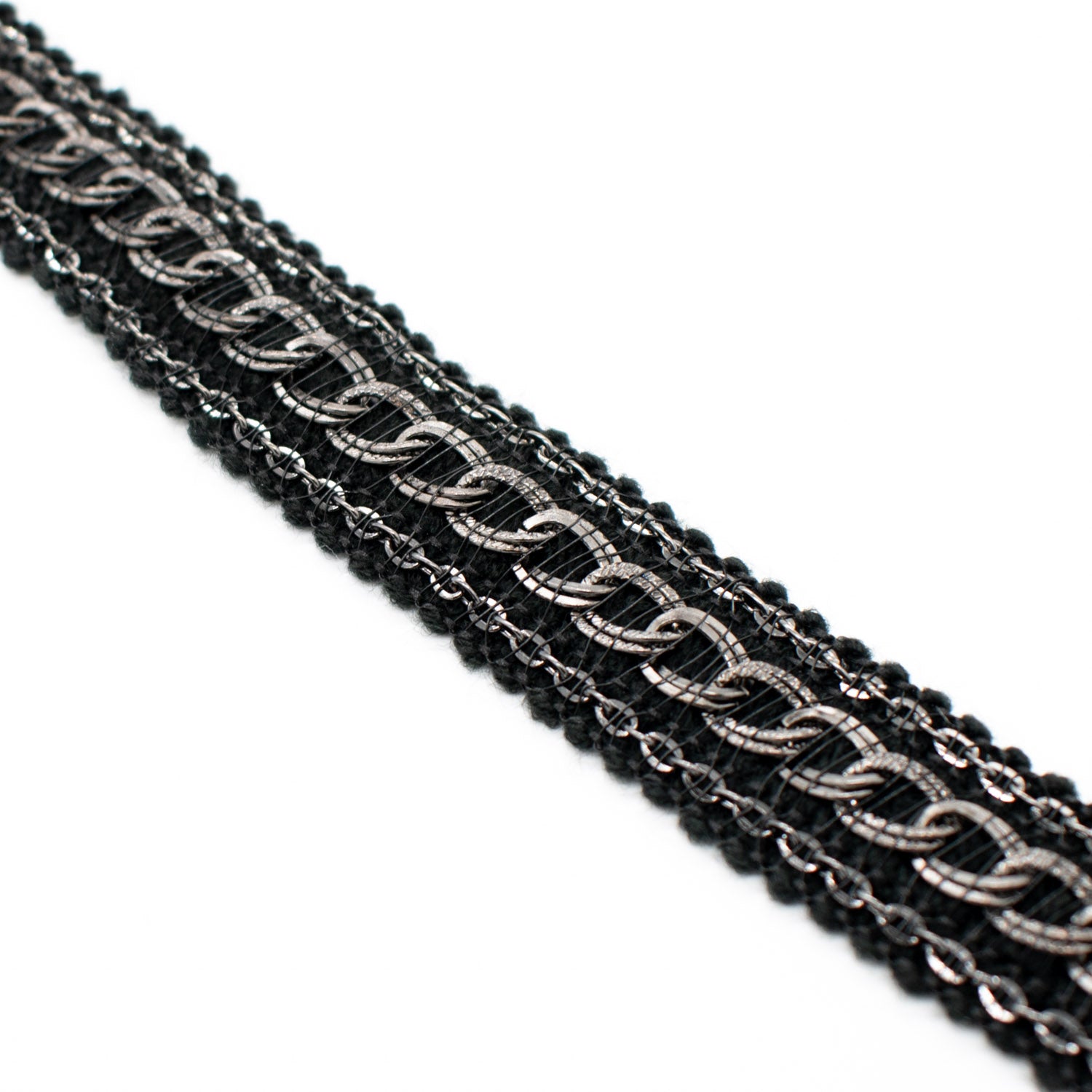 Simplicity Black Triple Chain Trim 22mm