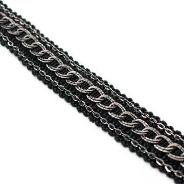 Simplicity Black Triple Chain Trim 22mm
