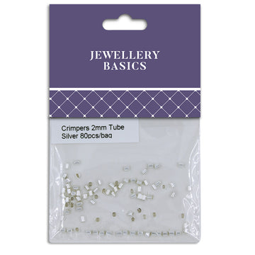 Tube Crimpers 2mm Silver 80Pcs