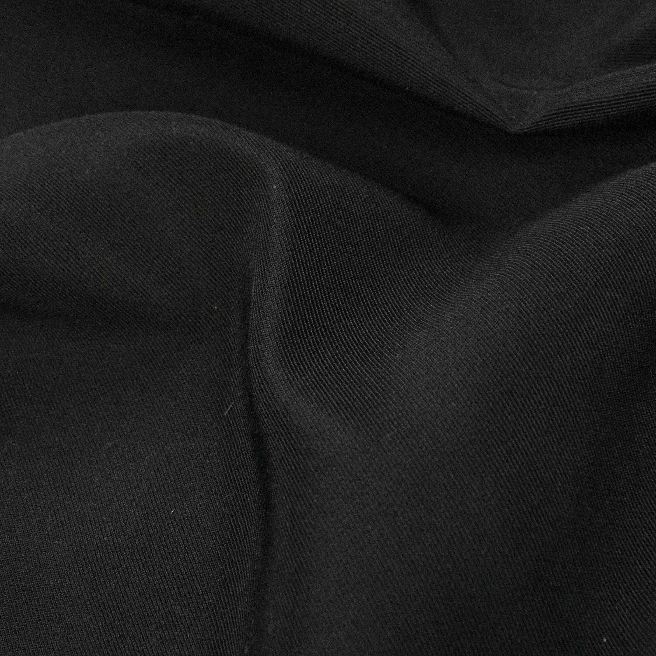Japanese Ribbed Twill Suiting Light Weight Design-22 Black