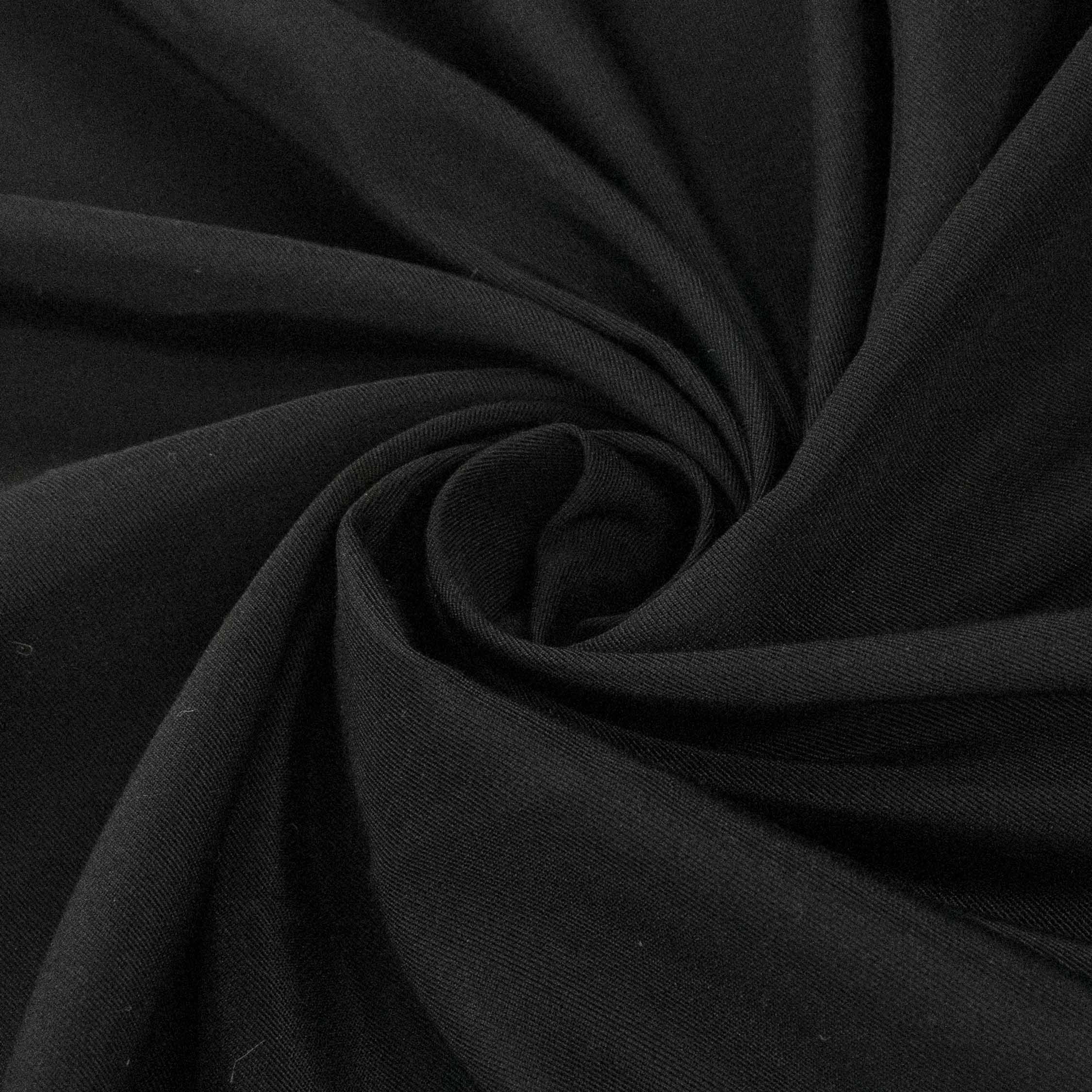 Japanese Ribbed Twill Suiting Light Weight Design-22 Black