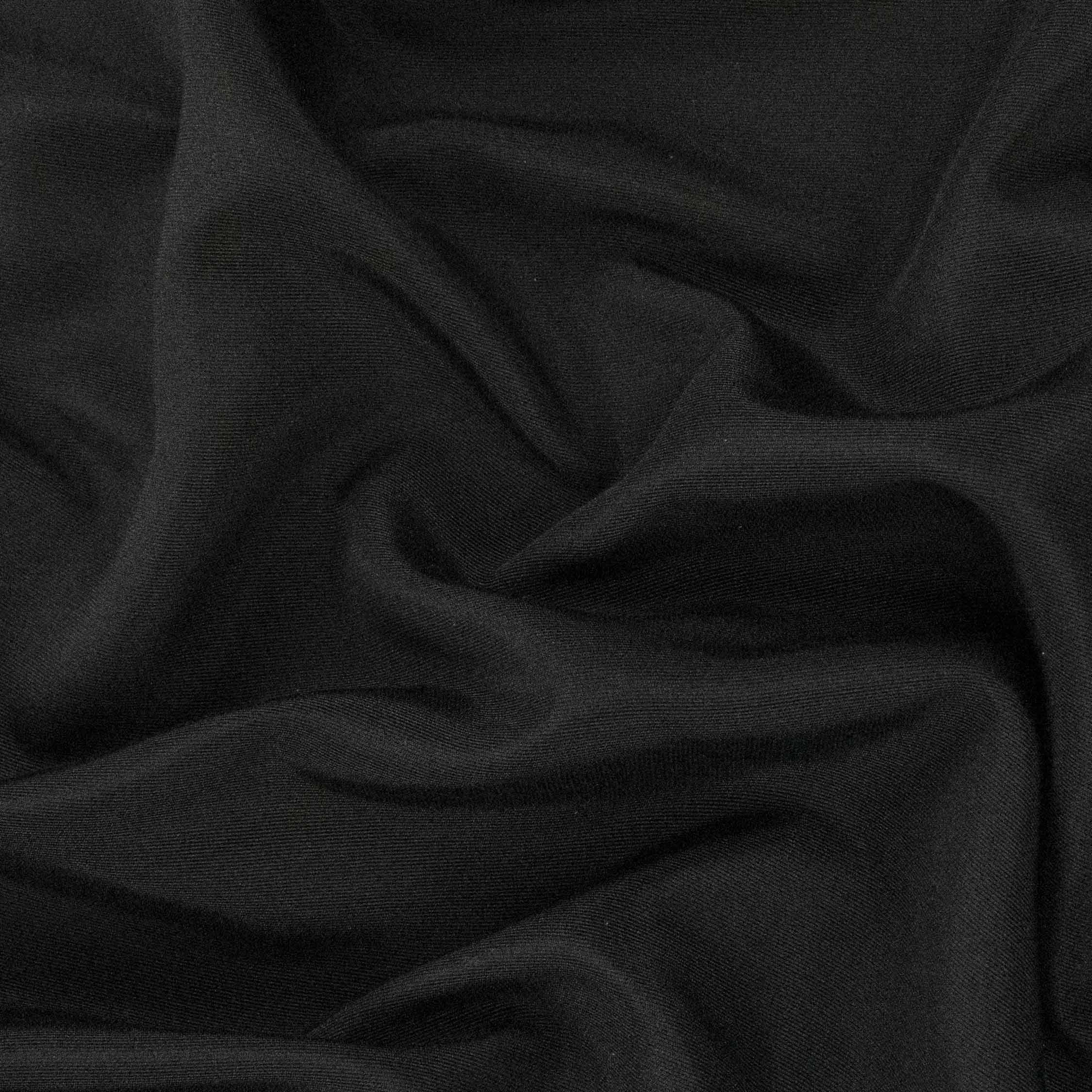 Japanese Ribbed Twill Suiting Light Weight Design-22 Black