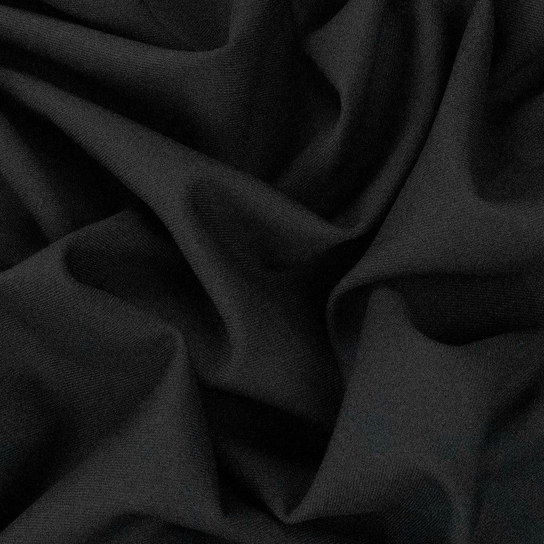 Japanese Twill Wool Suiting Medium Weight Design-25 Black