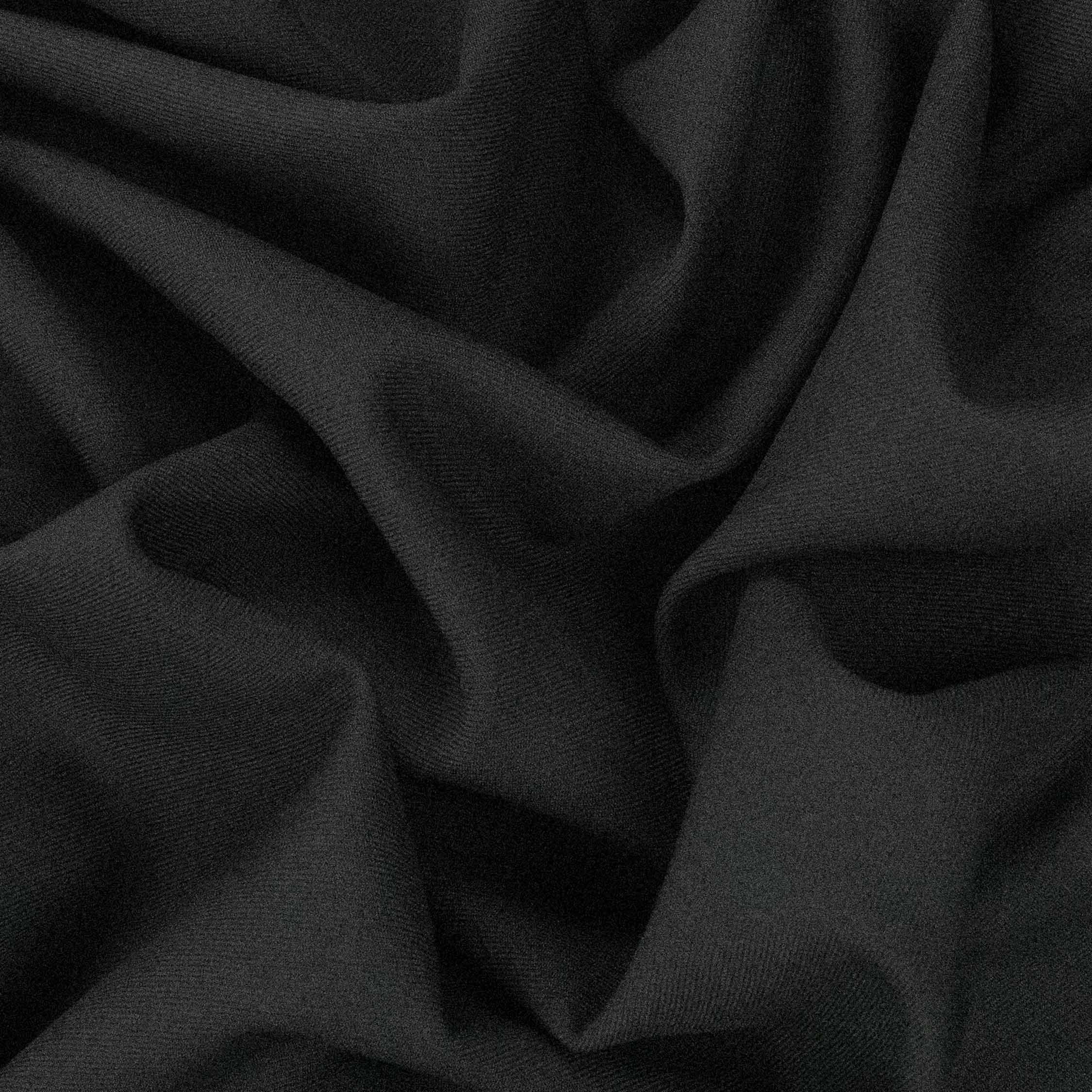 Japanese Twill Wool Suiting Medium Weight Design-25 Black