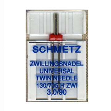 Schmetz Sewing Machine Needles Twin Universal 90/3mm - 1 Per Cassette