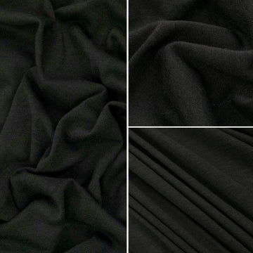 Ultra-Fine Merino Wool Jersey Knit Charcoal
