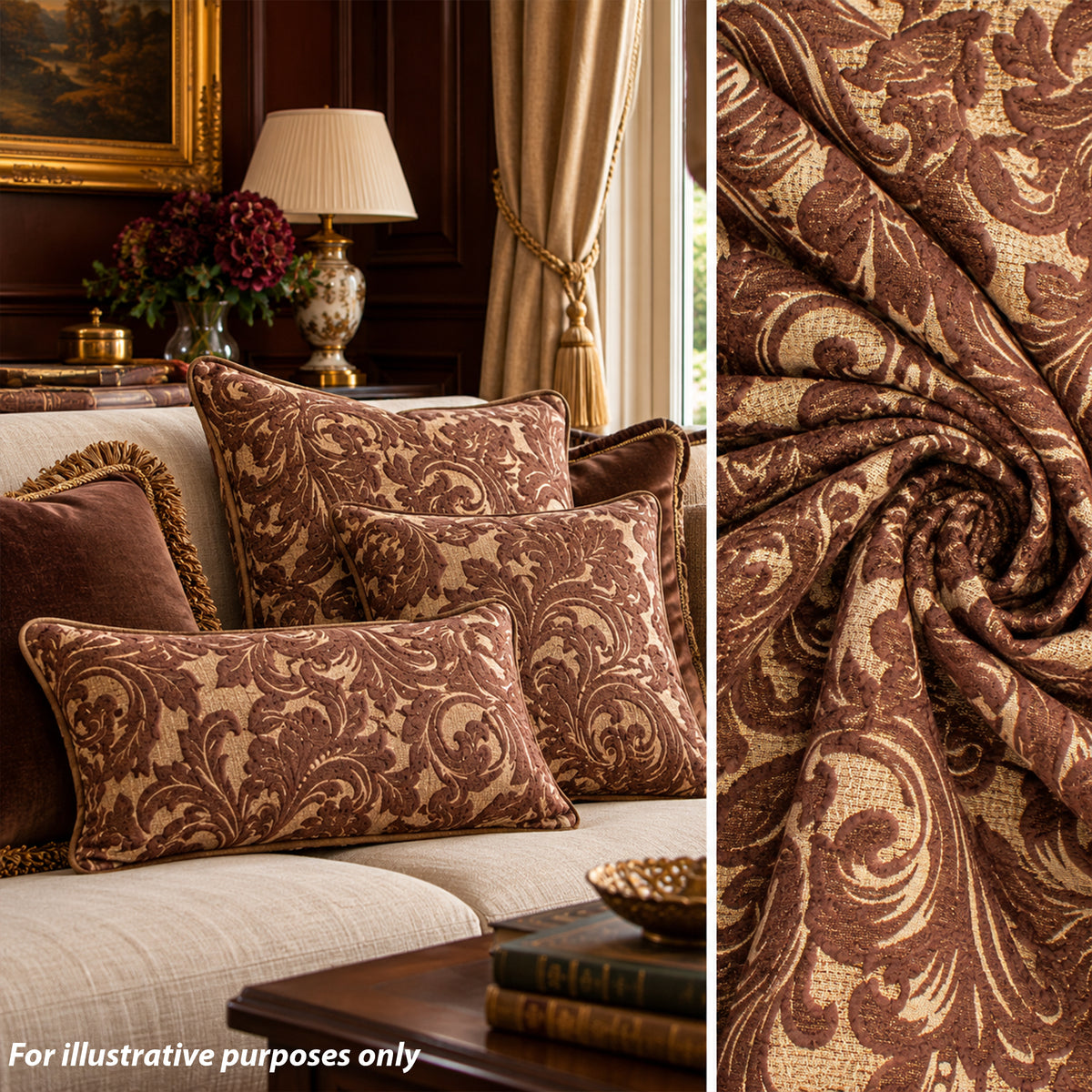 Ottoman Chenille Upholstery/Curtaining Fabric