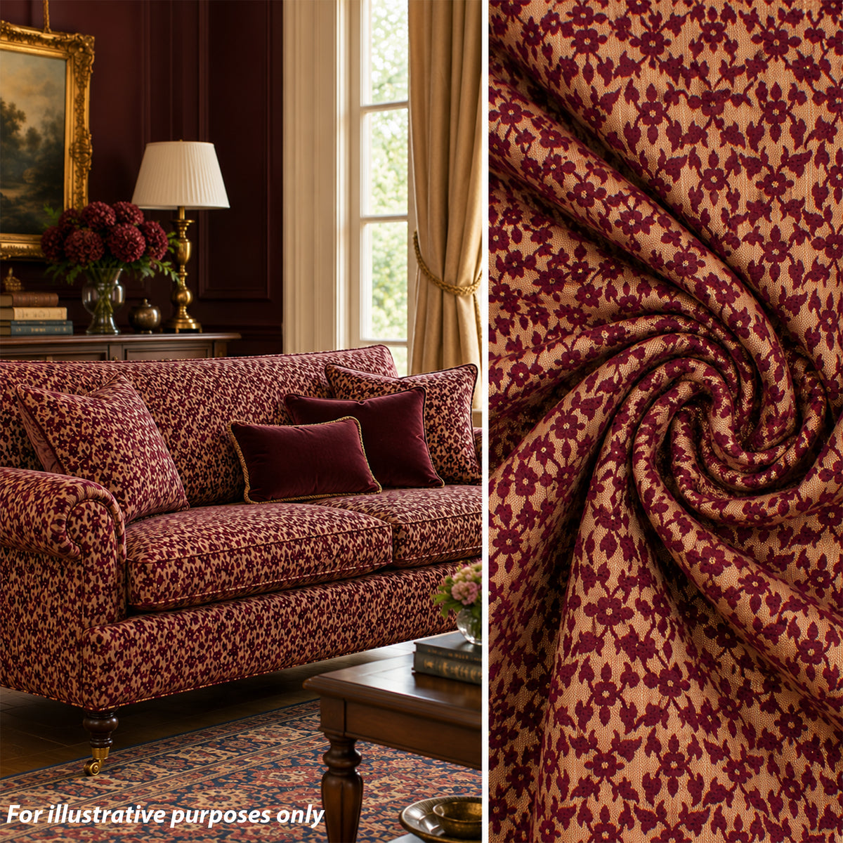 Ottoman Chenille Upholstery/Curtaining Fabric