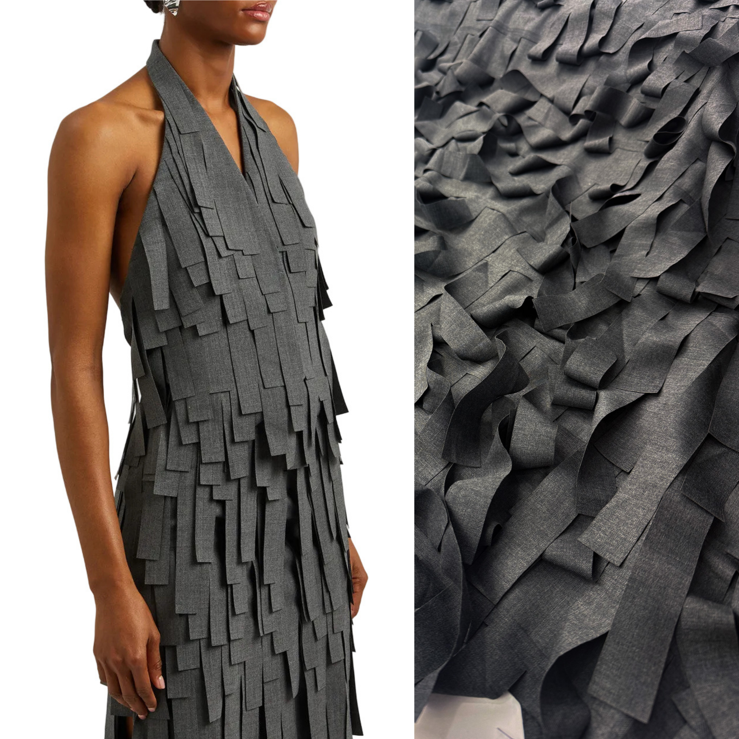 Cutwork Slashed Fringe Fabric