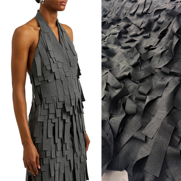 Cutwork Slashed Fringe Fabric
