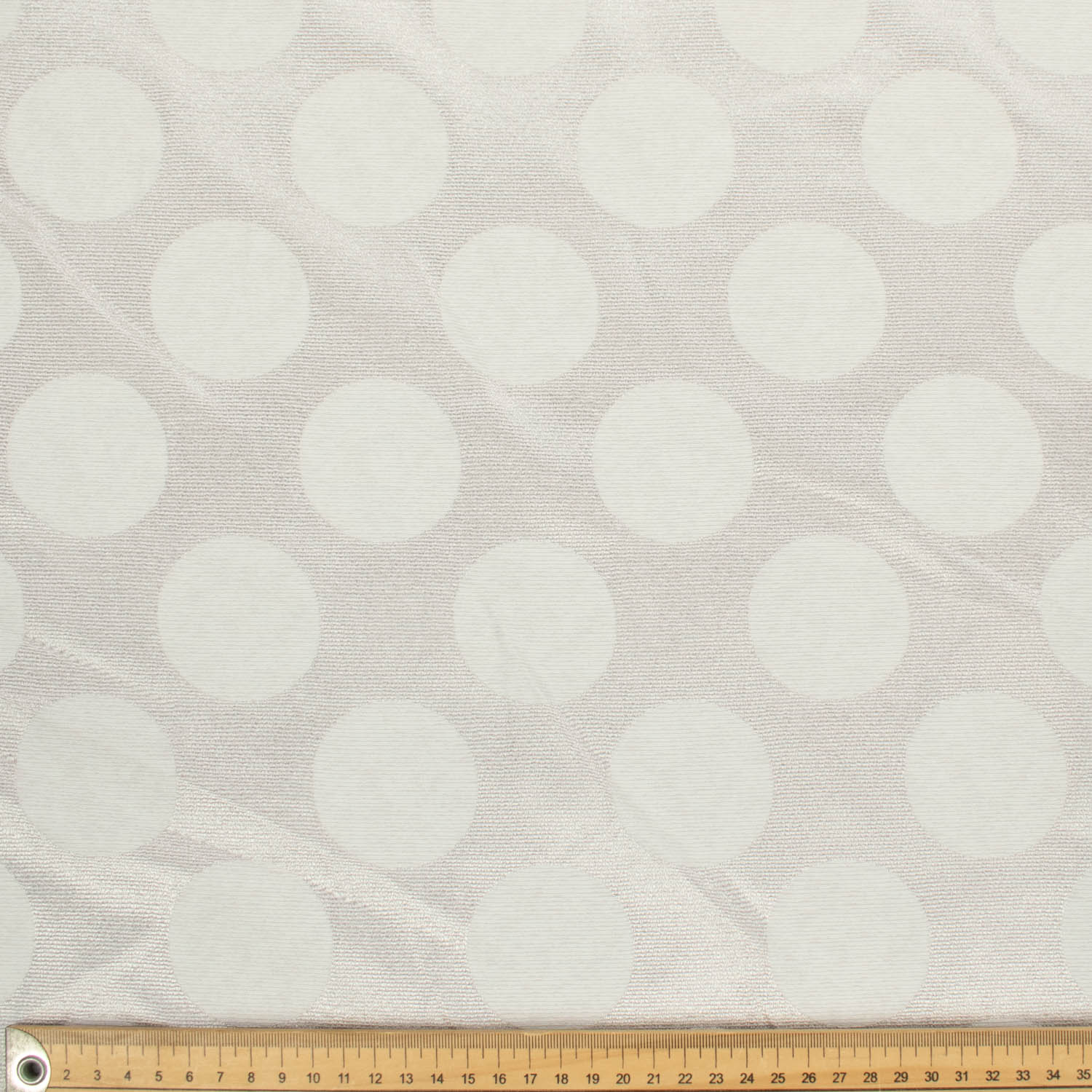 Reversible Large Circles Jacquard Curtaining/Upholstery