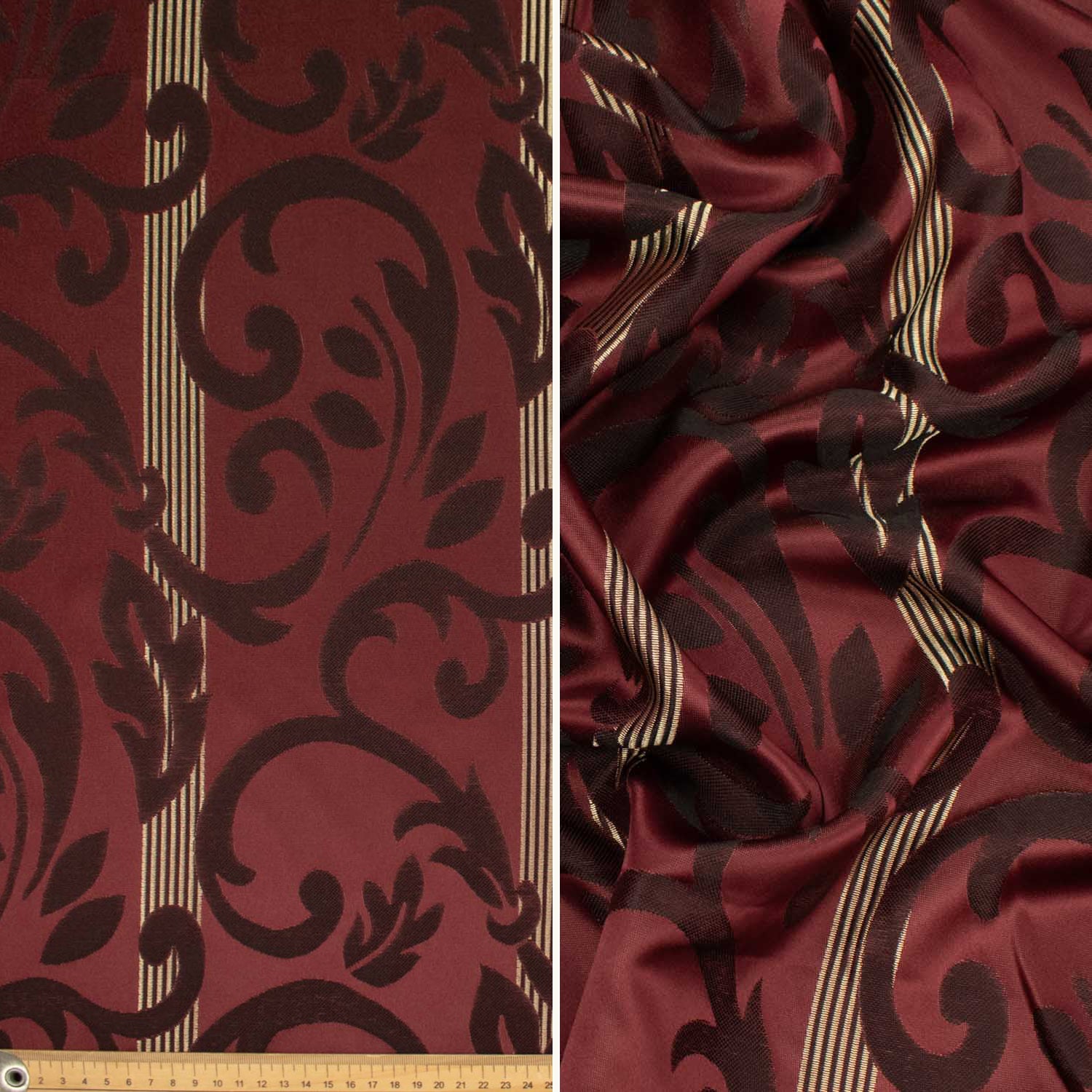 Damask Stripes Jacquard Curtaining/Upholstery 150CM