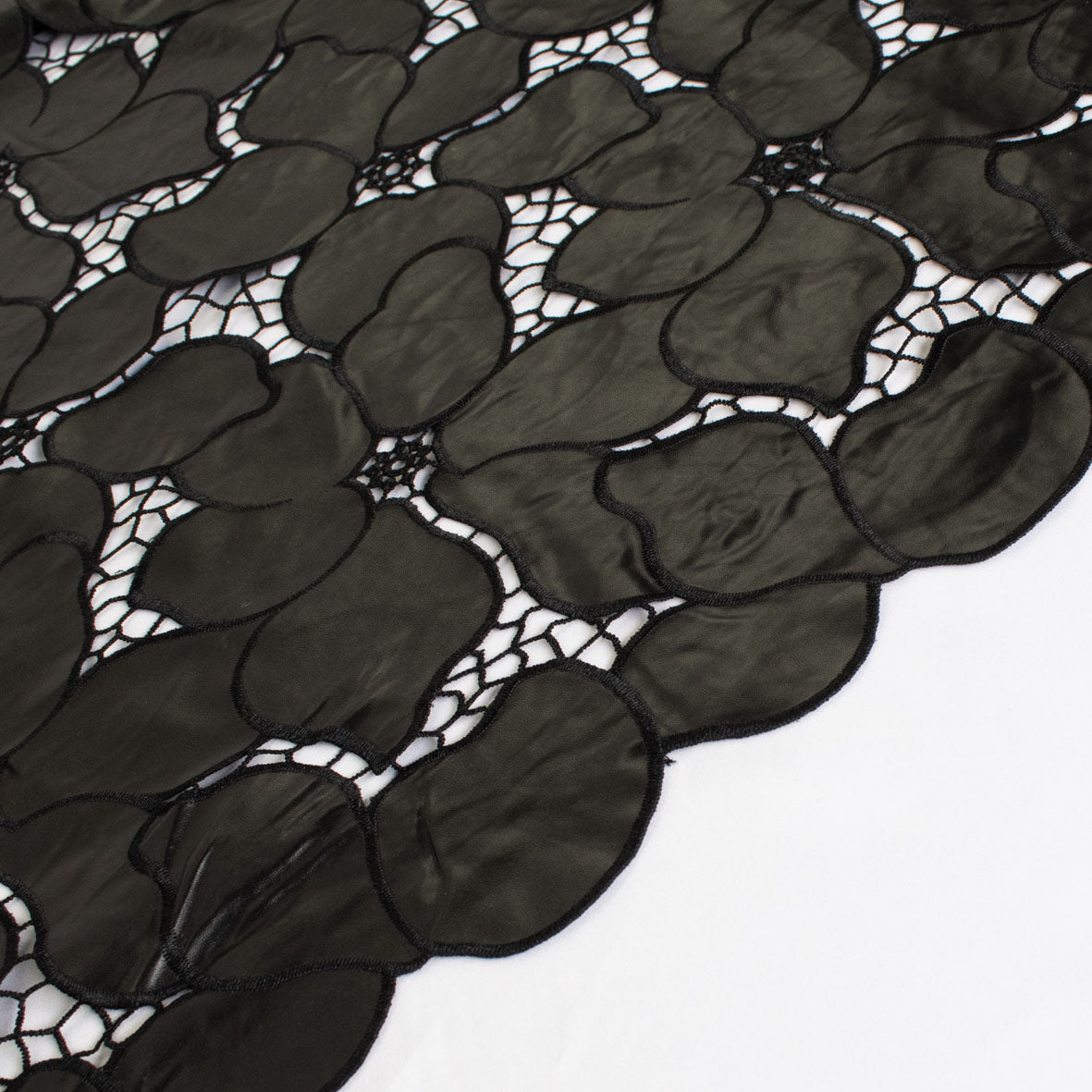 Bold Floral Cutwork Faux Leather Vinyl Burnout Appliqué