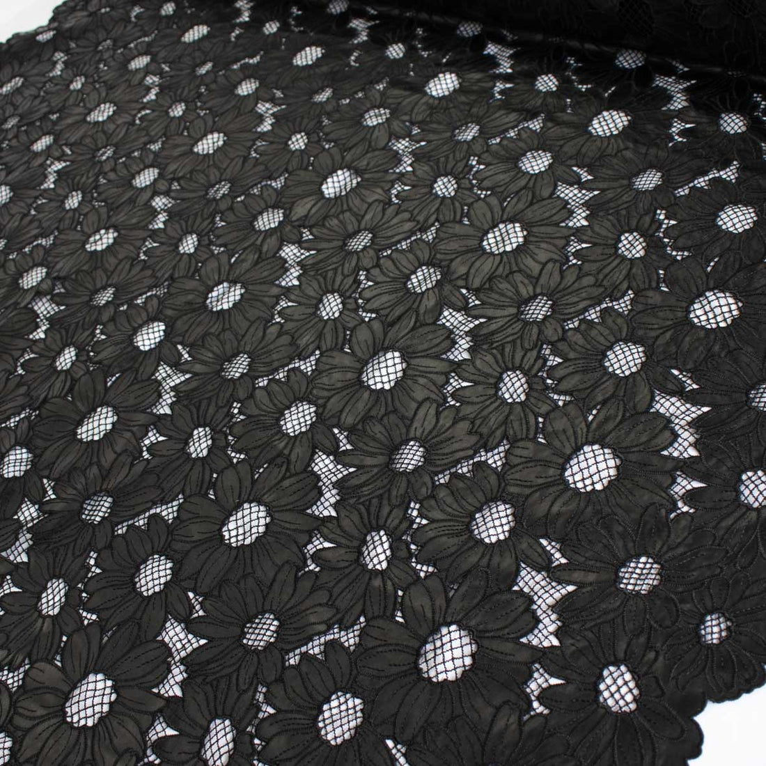 Daisy Floral Cutwork Faux Leather Vinyl Burnout Appliqué