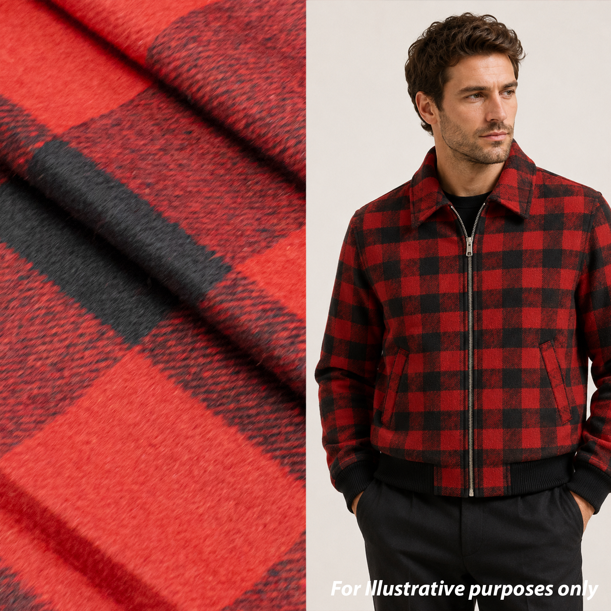 Wool Melton Checks Design WM47
