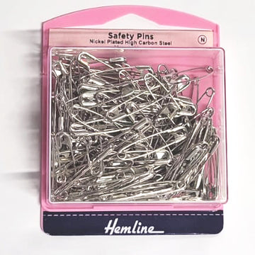 Hemline Safety Pins - 38mm Nickle - 150PCS