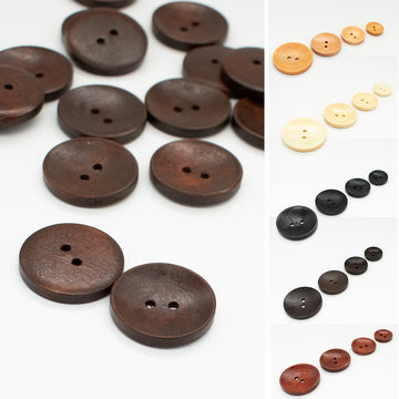 2-Hole Classic Dome Wooden Button
