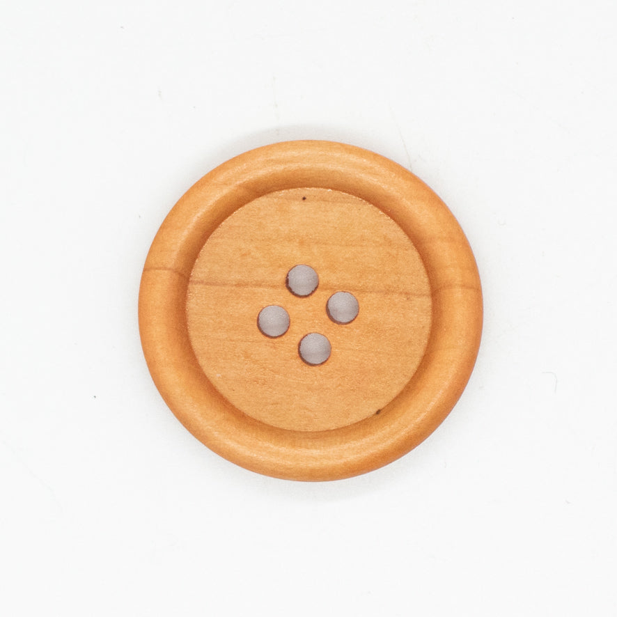 4-Hole Classic Rimmed Wooden Button