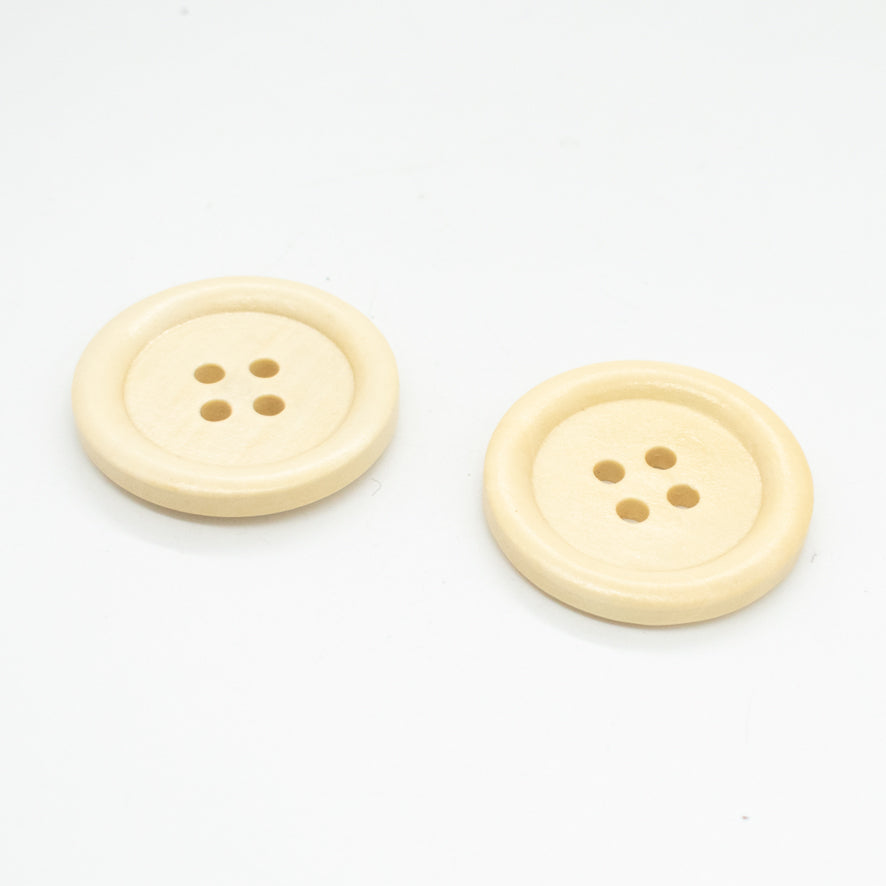4-Hole Classic Rimmed Wooden Button