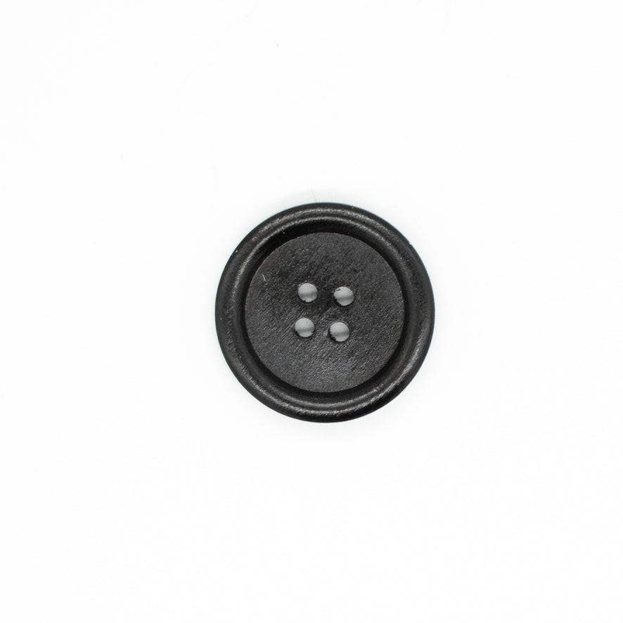4-Hole Classic Rimmed Wooden Button