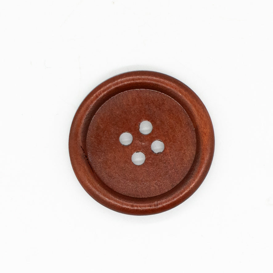4-Hole Classic Rimmed Wooden Button