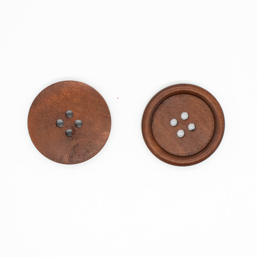 4-Hole Classic Rimmed Wooden Button