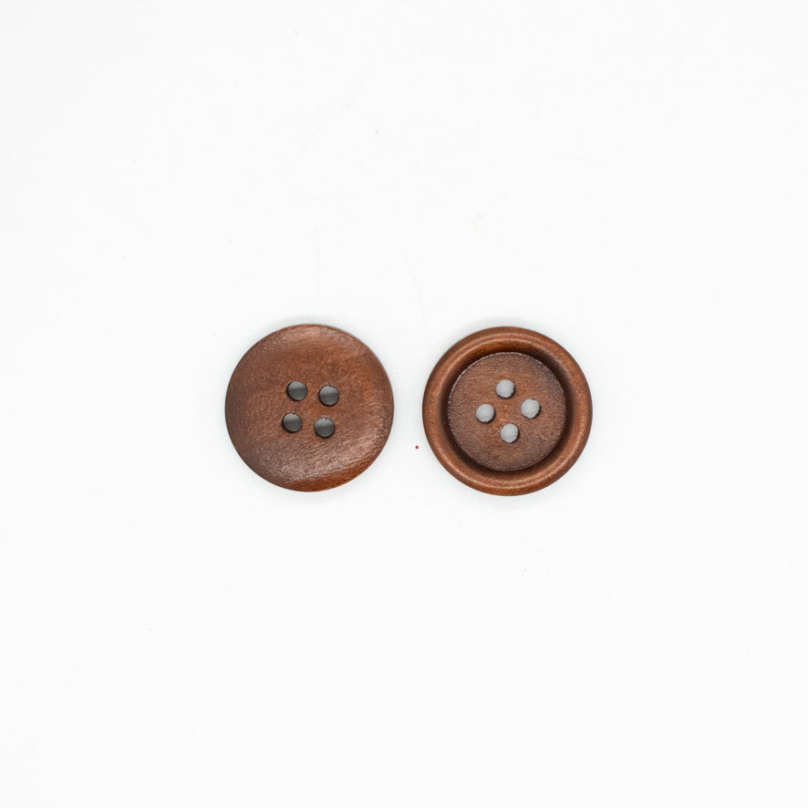 4-Hole Classic Rimmed Wooden Button