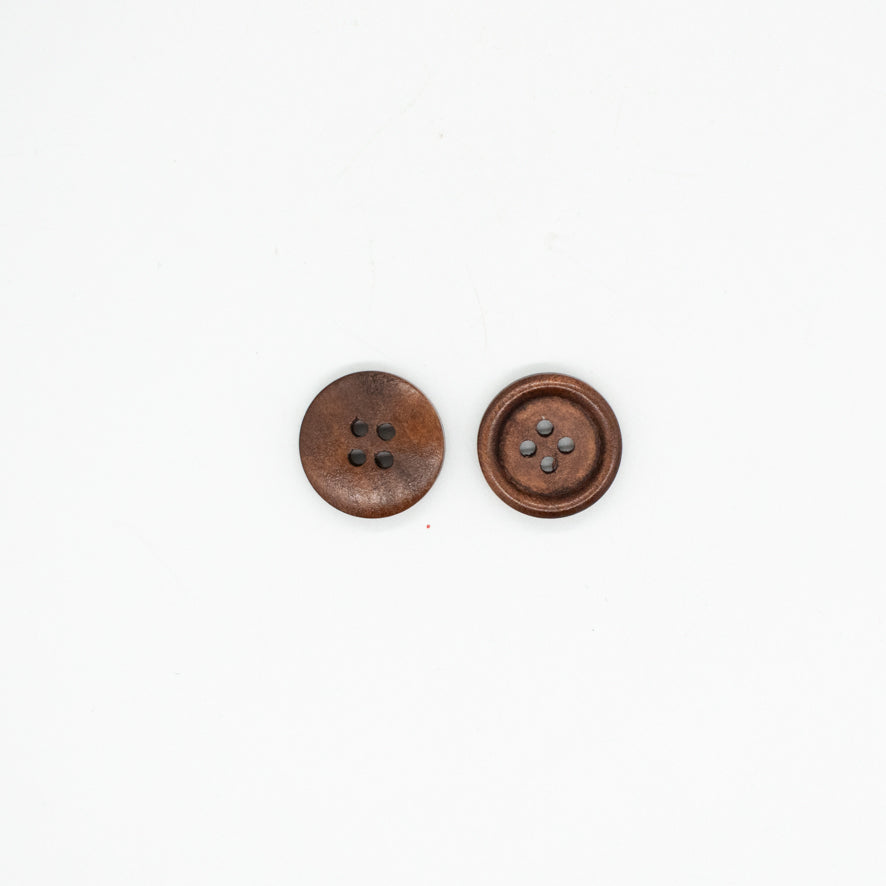 4-Hole Classic Rimmed Wooden Button