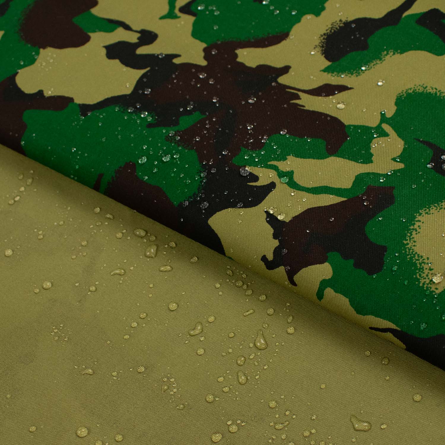 Waterproof Woodlands Camouflage Army Print Cotton Twill