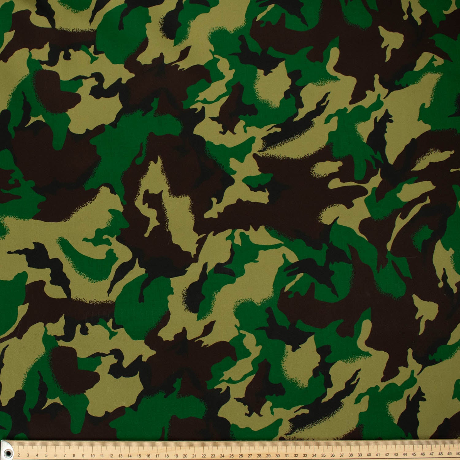 Waterproof Woodlands Camouflage Army Print Cotton Twill