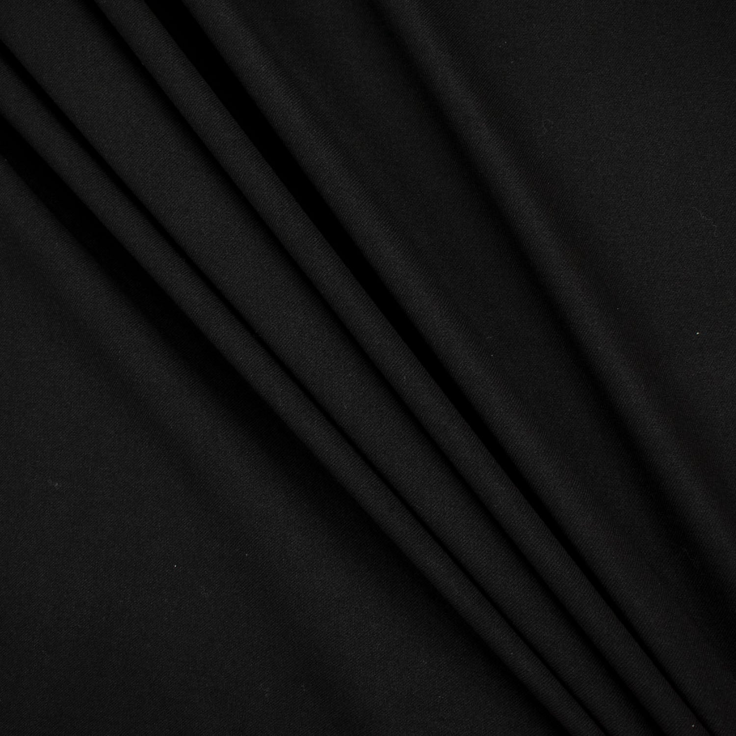 Wool Blend Suiting Medium Weight Black-04 Slight Stretch