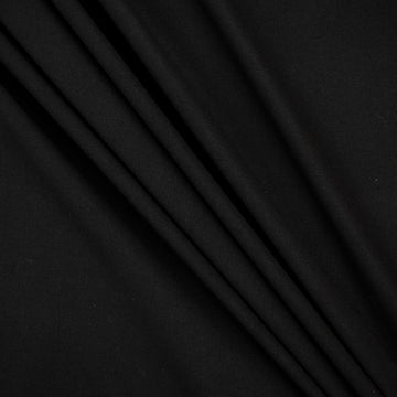 Wool Blend Suiting Medium Weight Black-04 Slight Stretch