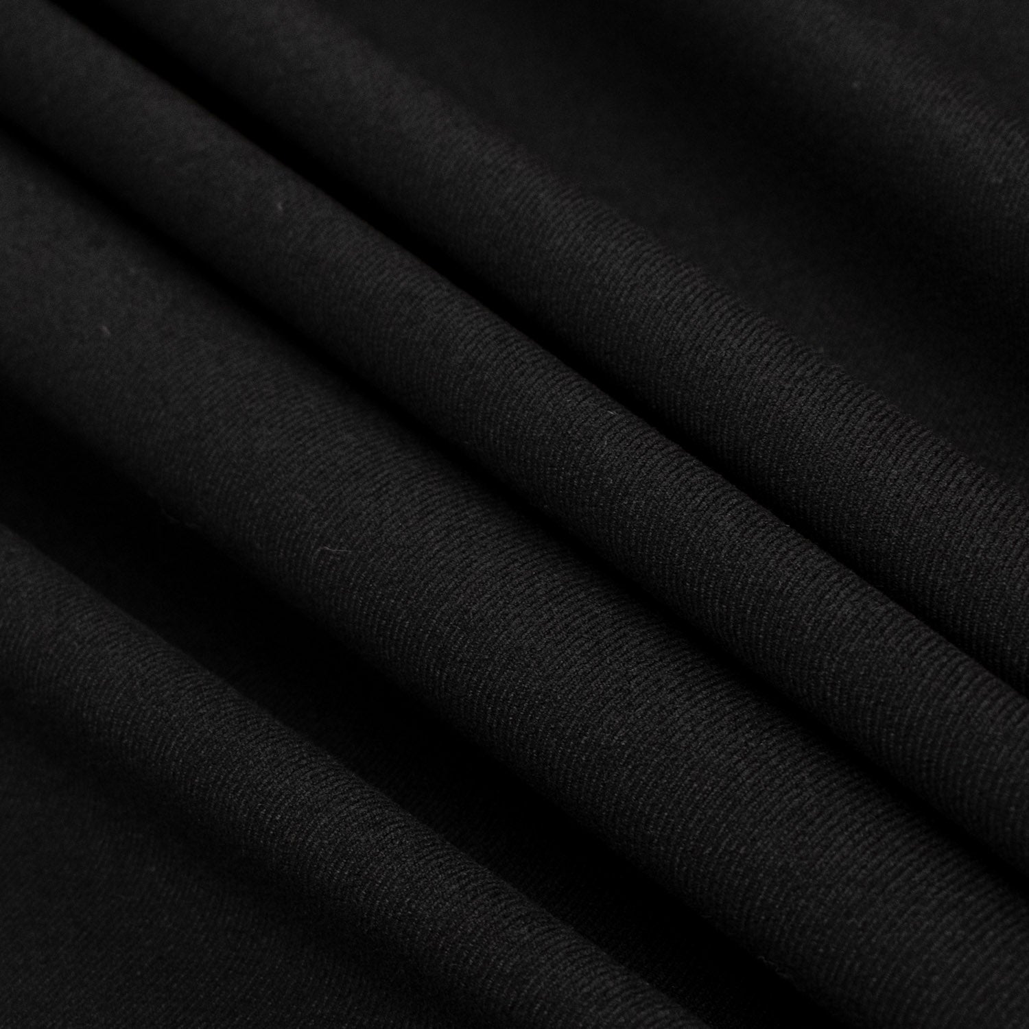 Wool Blend Suiting Medium Weight Black-04 Slight Stretch